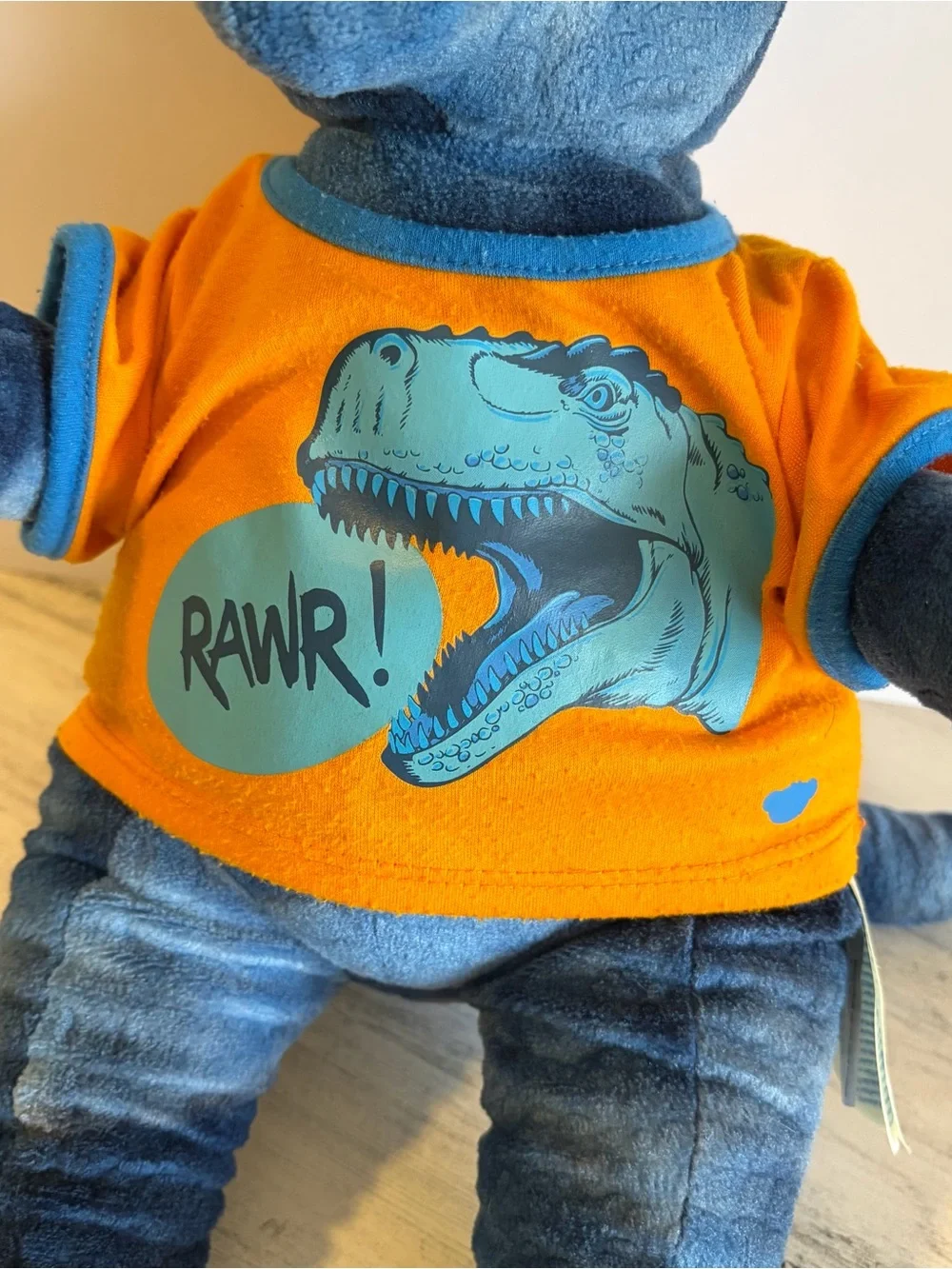 Build a Bear Blue Dinosaur with Shirt